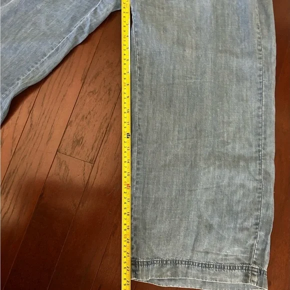 $168 Splendid  Angie Indigo Pant Sz L cropped wide leg super soft & lightweight - Picture 10 of 14